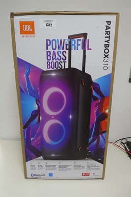 Lot 1342 - JBL PARTYBOX310 portable bluetooth speaker, boxed