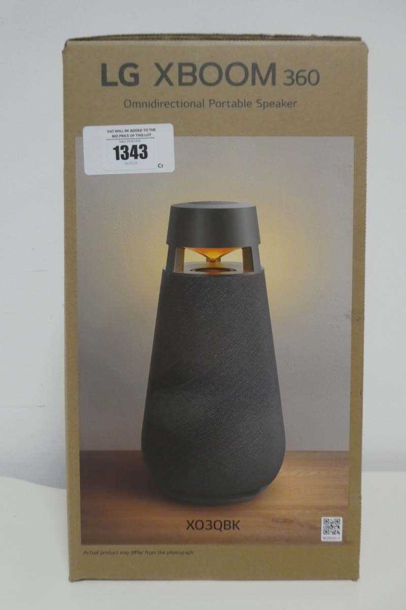 Lot 1343 - LG XBOOM 360 portable bluetooth speaker, boxed