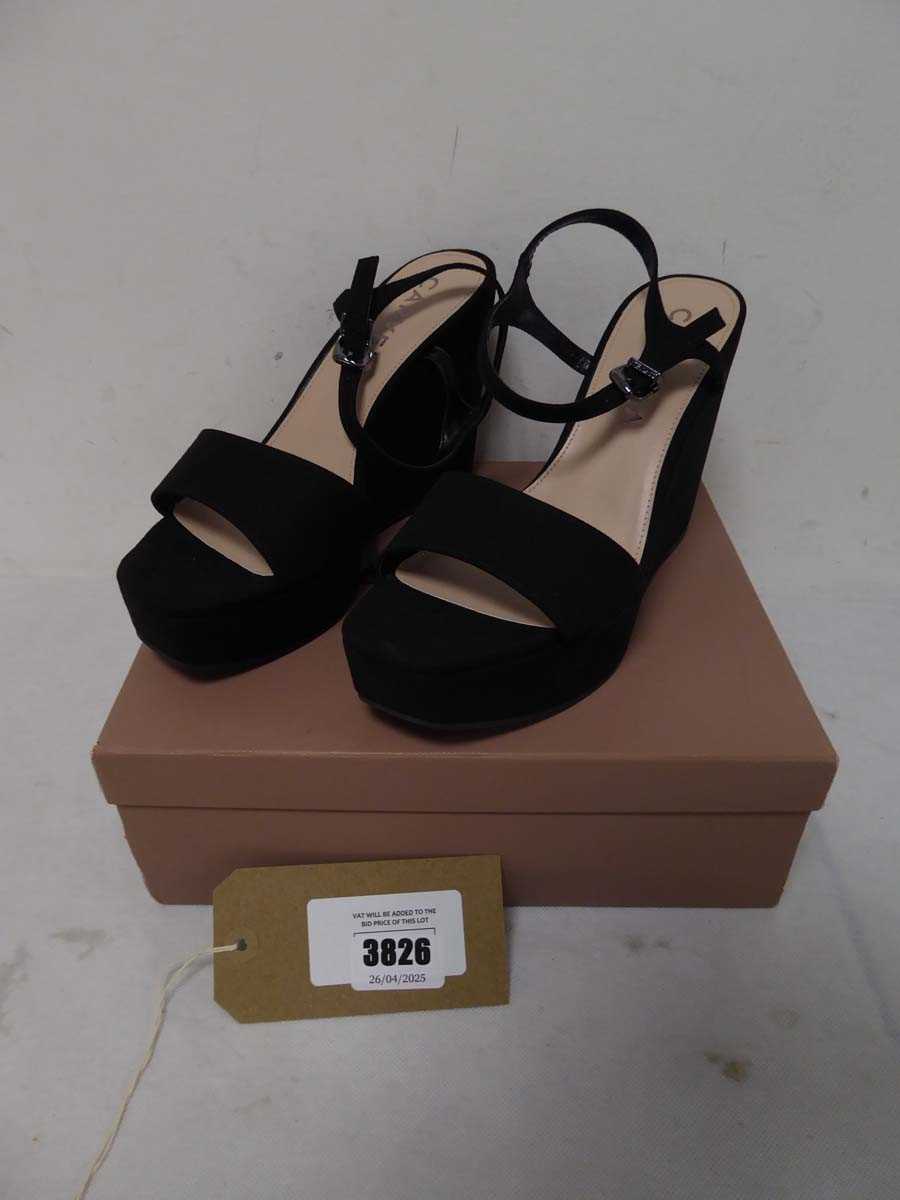 Lot 3826 - Boxed pair of ladies Carvela Glisten wedge...