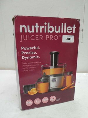 Lot 3651 - Nutribullet Juicer Pro