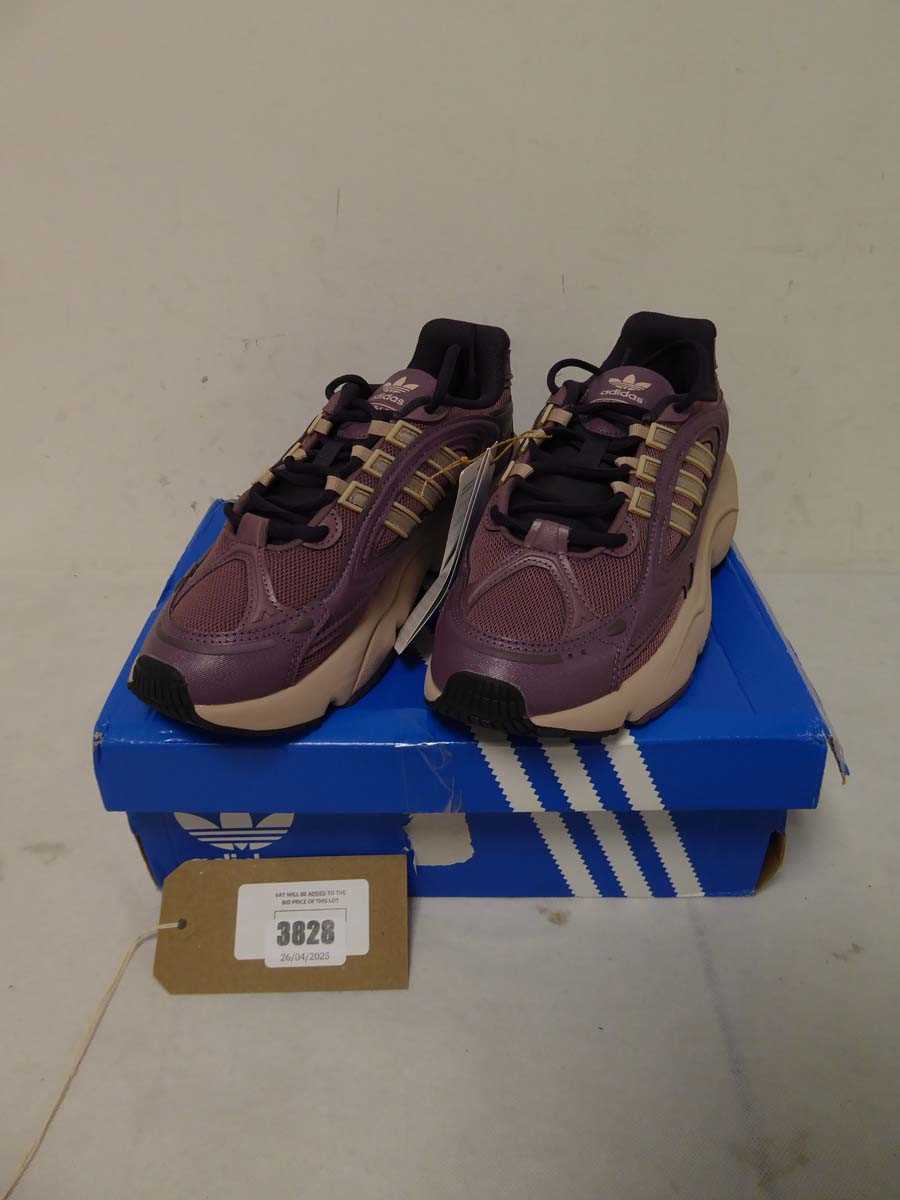Lot 3828 - Boxed pair of ladies Adidas Ozmillen, purple,...
