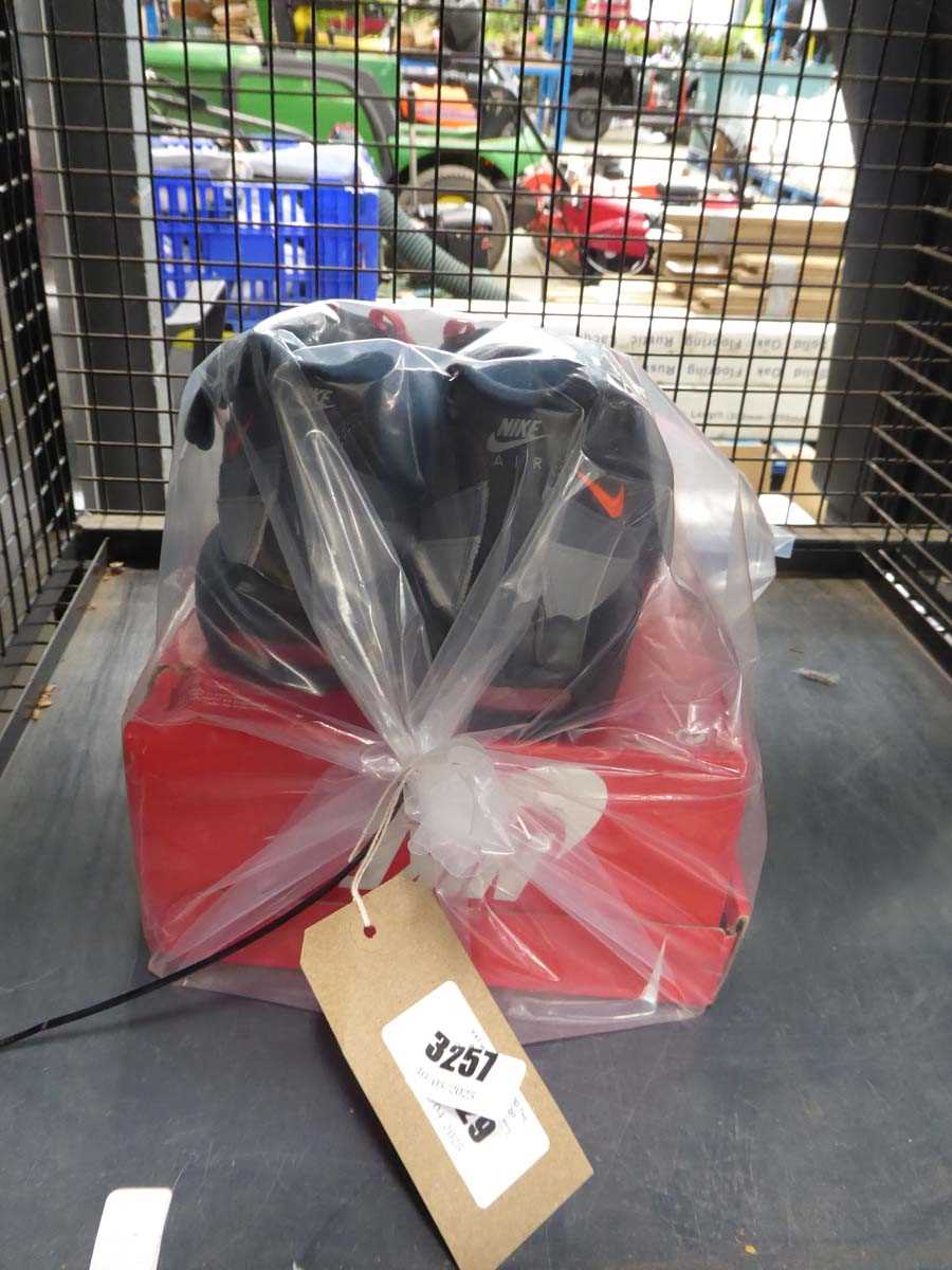 Lot 3829 - Boxed pair of Nike Air Max 95, black/orange, UK 8