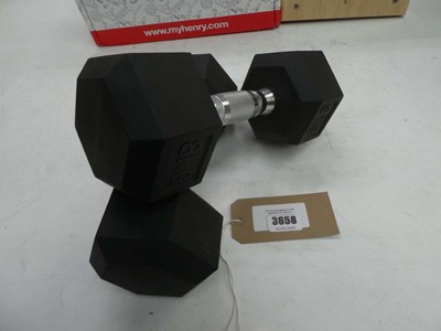Lot 3658 - 2 x 8kg hand weights