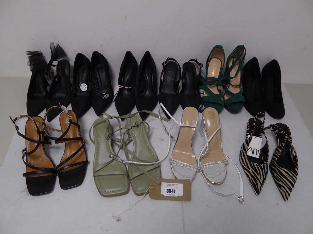 Lot 3841 - 10 pairs of ladies heels of various style and...