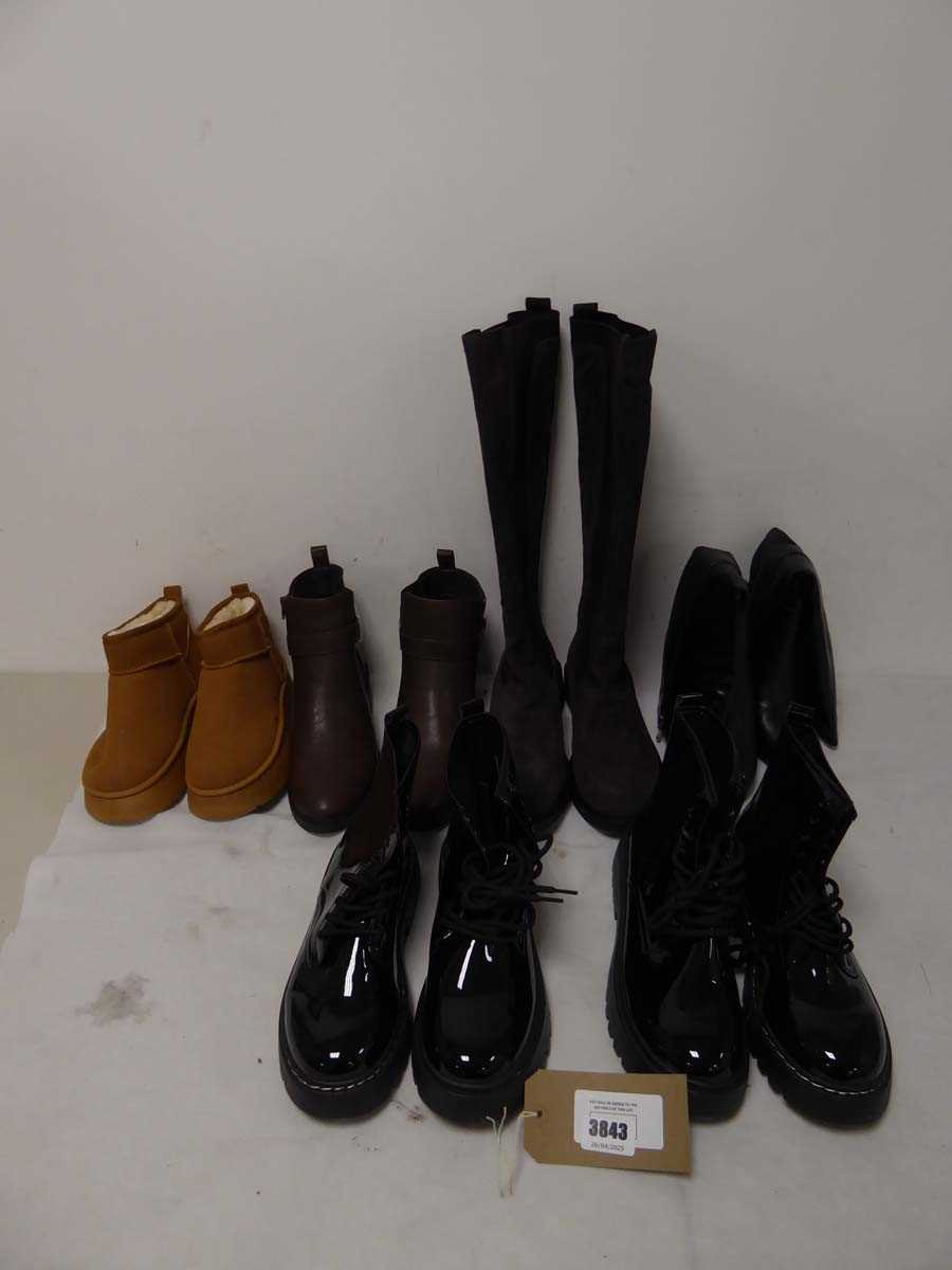 Lot 3843 - 6 pairs of ladies boots of various style and...