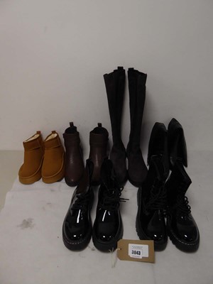 Lot 3843 - 6 pairs of ladies boots of various style and...