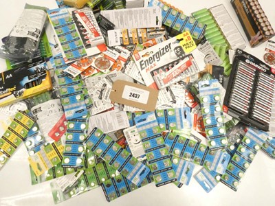 Lot 2437 - Assorted packs of AA, AAA and button batteries