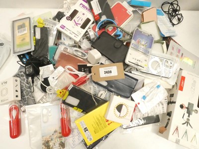 Lot 2439 - Assorted smartphone accessories; cases /...