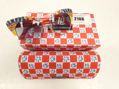 Lot 2106 - Dolce & Gabbana DG4277 Red Floral sunglasses...