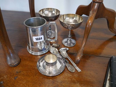 Lot 1035 - An assortment of silver plate including...