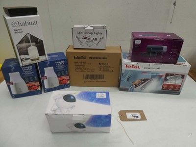 Lot 3690 - Tefal steam iron, Philips garment steamer,...
