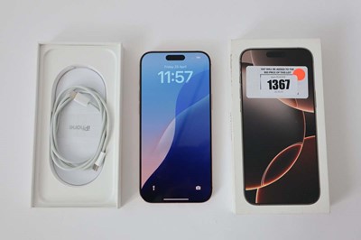 Lot 1367 - Apple iPhone 16 Pro Max, Desert Titanium, 1TB,...