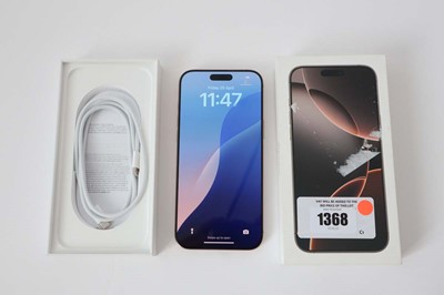 Lot 1368 - Apple iPhone 16 Pro Max, Desert Titanium,...