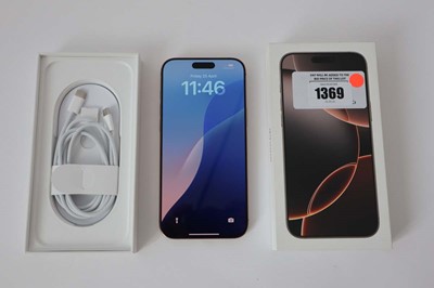 Lot 1369 - Apple iPhone 16 Pro Max, Desert Titanium,...
