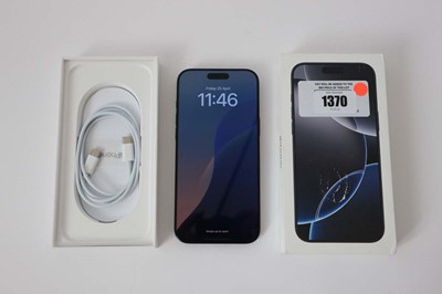 Lot 1370 - Apple iPhone 16 Pro Max, Black Titanium, 256GB,...