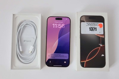 Lot 1371 - Apple iPhone 16 Pro, Desert Titanium, 128GB,...