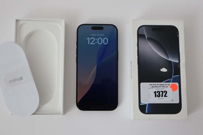 Lot 1372 - Apple iPhone 16 Pro, Black Titanium, 128GB,...