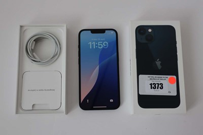 Lot 1373 - Apple iPhone 13, Midnight, 128GB, model A2633,...