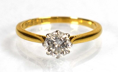Lot 741 - An 18ct yellow gold and platinum highlighted...