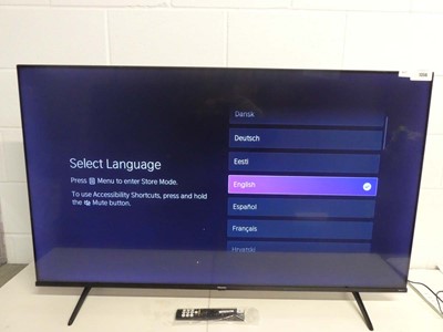 Lot 1356 - Hisense QLED 4K 55" smart TV on stand with...
