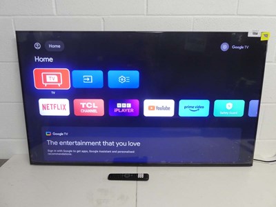 Lot 1358 - TCL 55" smart TV with remote, no stand (R39)