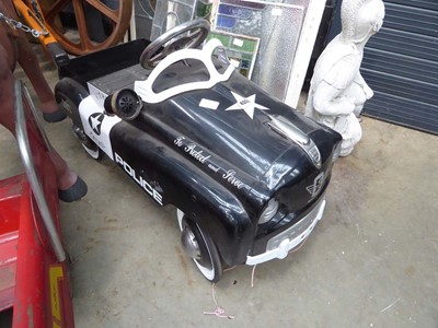 Lot 4332 - Police Highway Patrol metal pedal car by Burns...
