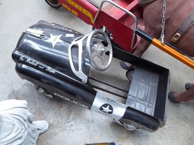 Lot 4332 - Police Highway Patrol metal pedal car by Burns...