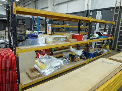 Lot 4374 - 2 running bays of heavy duty storage racking...