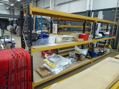 Lot 4374 - 2 running bays of heavy duty storage racking...