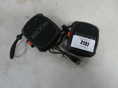 Lot 2137 - Pair of LG X Boom XG2TBK portable bluetooth...