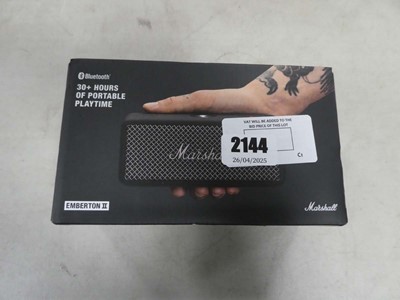 Lot 2144 - Boxed Marshall Emberton 2 portable bluetooth...