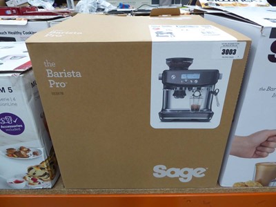 Lot 3003 - Sage Barista Pro coffee machine