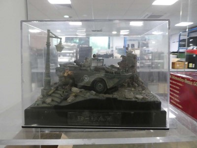 Lot 2181 - Two Forces of Valor dioramas in display cases -...