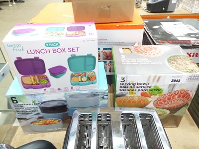 Lot 3043 - Box of serving bowls, plus microwave bowls and...