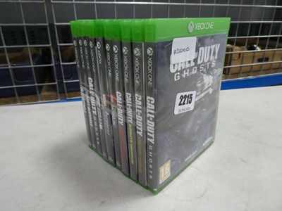 Lot 2215 - Ten XBox and XBox One games, mainly Call of...