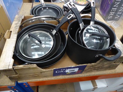 Lot 3096 - Tray of loose pots and pans