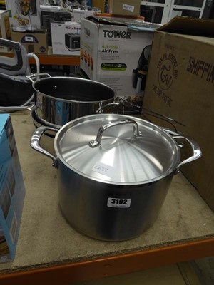 Lot 3102 - Tramontina pot plus other pots and pans