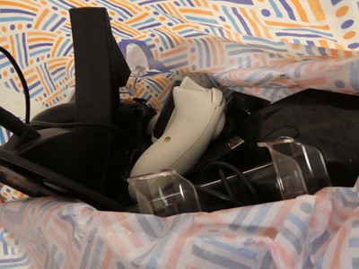 Lot 2233 - Bag containing various games controllers