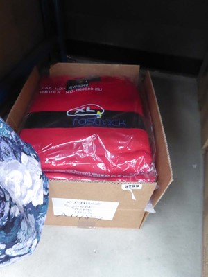 Lot 3239 - Box of XL sweatshirts in red