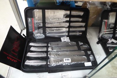 Lot 3190 - Japan triple hardened steel knife set
