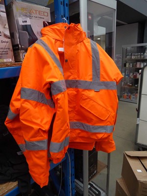 Lot 3200 - Portwest hi-viz bomber jacket size L and one...