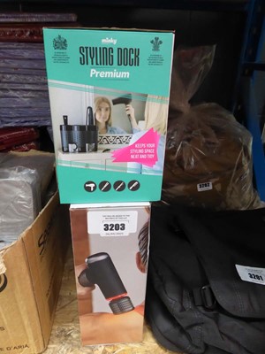 Lot 3203 - Sharper Image massage gun and styling dock