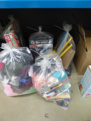 Lot 3306 - 3 bags of various toys, kids shoes and other...