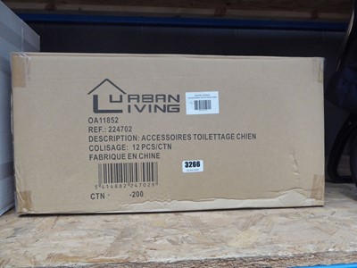 Lot 3266 - Two boxes of pet grooming accessories