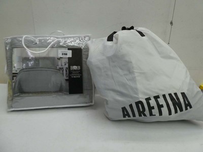 Lot 3337 - Bedspread set and Airefina air mattress