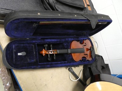 Lot 2308 - Violin and bow in case