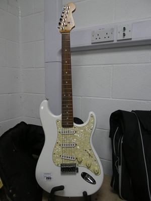 Lot 2311 - Squire Strat 6-string electric guitar with bag