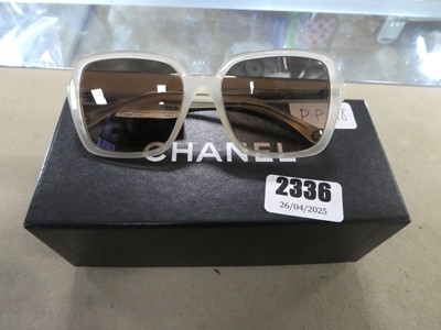 Lot 2336 - Pair of Chanel ladies sunglasses in box