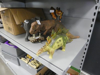 Lot 2392 - Selection of rubber dinosaurs and other creatures