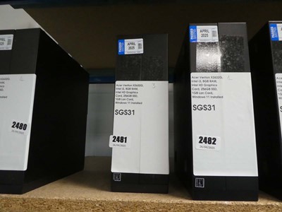 Lot 2481 - Acer Veriton X2632G PC with intel i3 processor,...